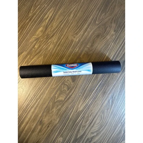 Clorox Solid Grip Shelf Liner Home 20in x 6ft Black New Non-Adhesive Cushion‎