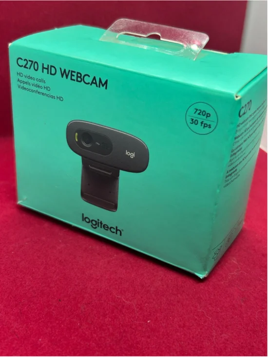 Logitech C270 HD Webcam One Size Black and Teal