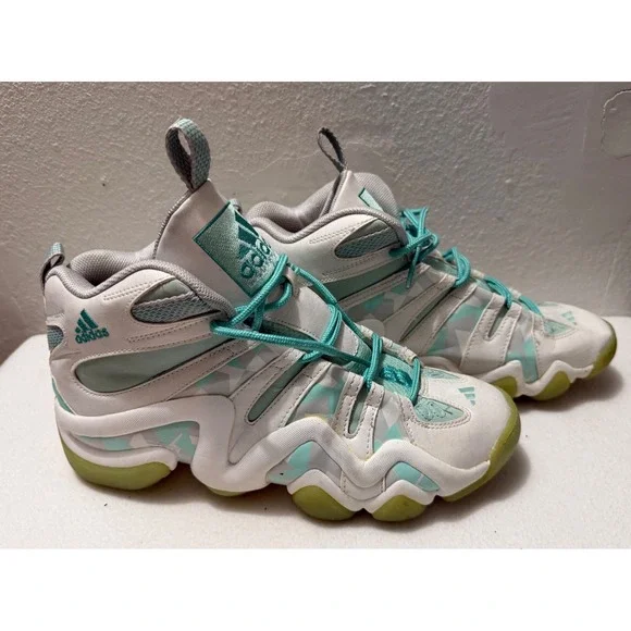 Adidas Crazy 8 Basketball‎ Shoes Mens 10 White Teal Excellent Retro C75759