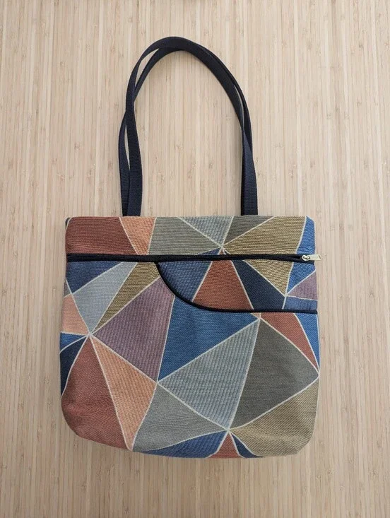 Museum style - Geometric Multicolor Tote Bag or laptop bag