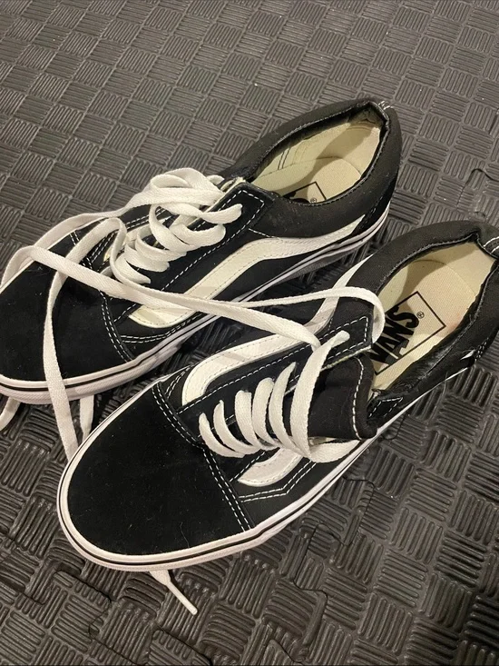 Vans Black & White Old Skool Low-Top Sneakers