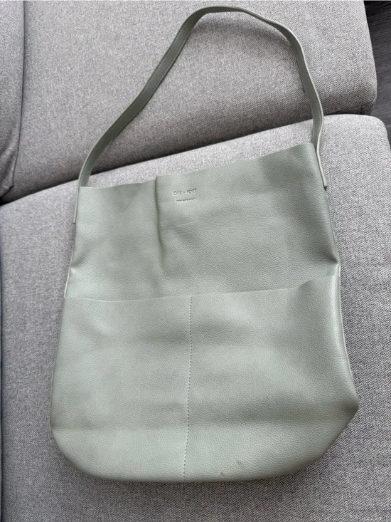 OAK + FORT Women's Green Leather Tote Bag