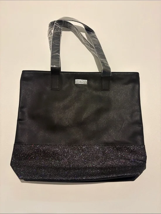 Jimmy Choo Perfume Black Tote with Glitter Bottom
