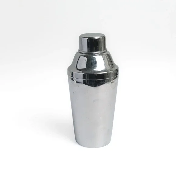 Mid-Century Silver Metal Cocktail Shaker Three Piece Celtic Made In England