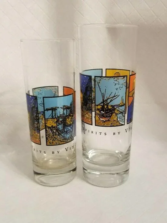 Spirits by Vincent Van Gogh - set of 4 shot bar glasses