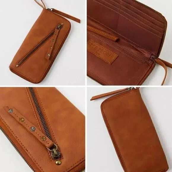 NWT! Free People Distressed Vegan Wallet
