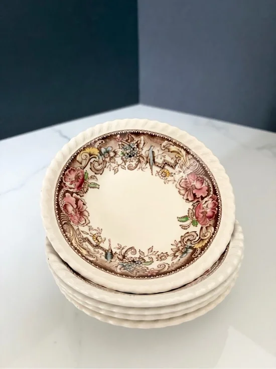 SET of 5 Dessert Berry Bowls - Devonshire by Johnson Brothers