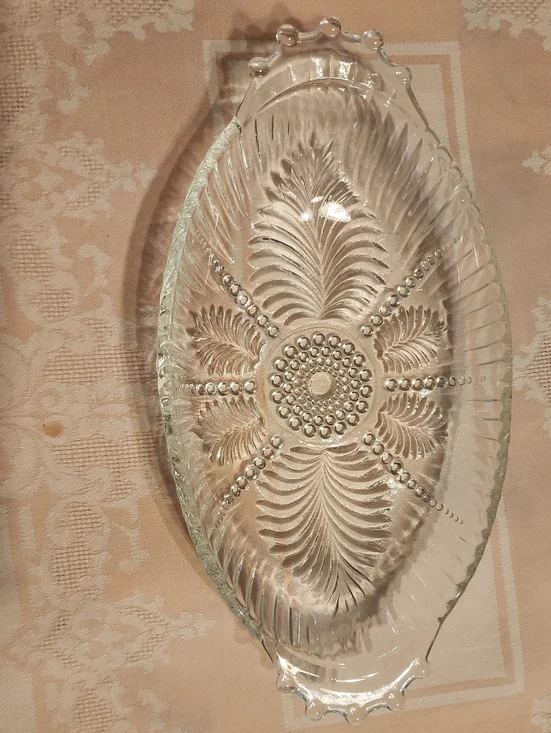 Anchor Hocking Vintage Oval Pressed Glass.