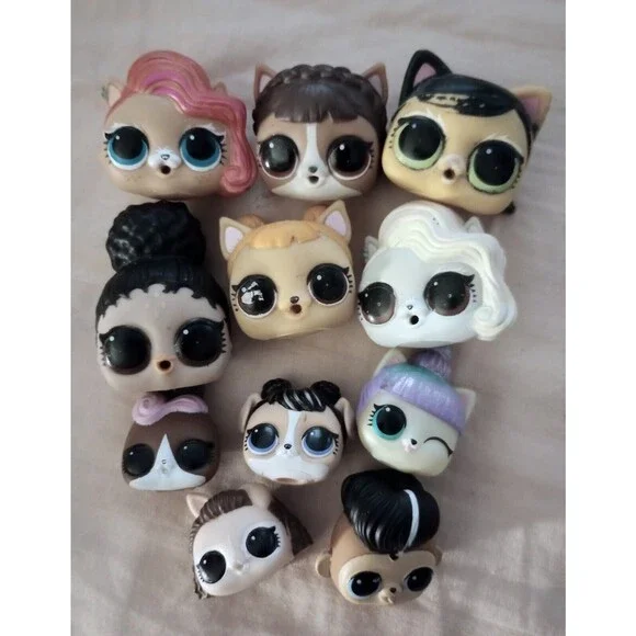 LOL Surprise Head Lot 6 LARGE + 5 SMALL Replacemets Pets Doll Big Lil Crafting
