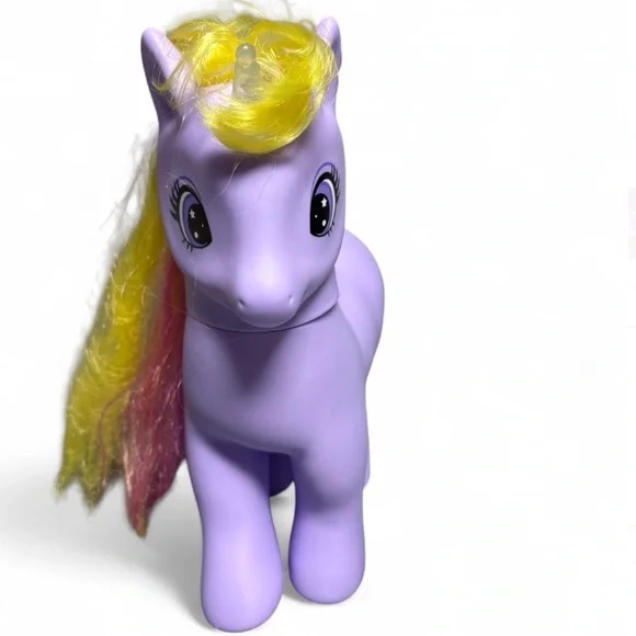 My Little Pony Jumbo 9.5 Gi-Go Fakie Purple Rainbow Unicorn Glowing Horn & Sound