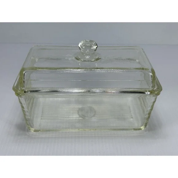 Vintage 1940's Westinghouse‎ Glass Refrigerator Storage Dish w/Lid 9