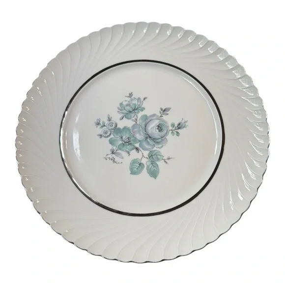 Royal‎ Tettau Moonglow Blue Dinner Plate 10 7/8” Blue Rose