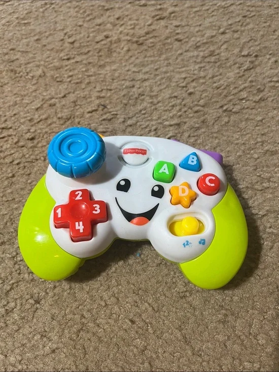 Fisher-Price White, Lime Green and Blue Interactive Baby Game Controller Toy