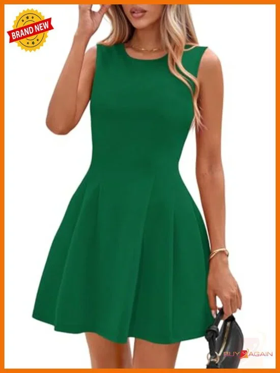 PRETTYGARDEN Women's A-Line Sleeveless Mini Cocktail Dress