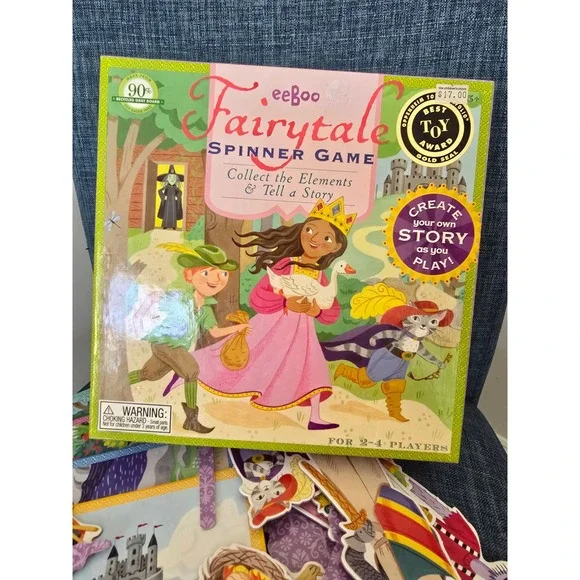 eeBoo Fairytale Spinner‎ Game Lizzy Rockwell Storytelling Board Game for Kids