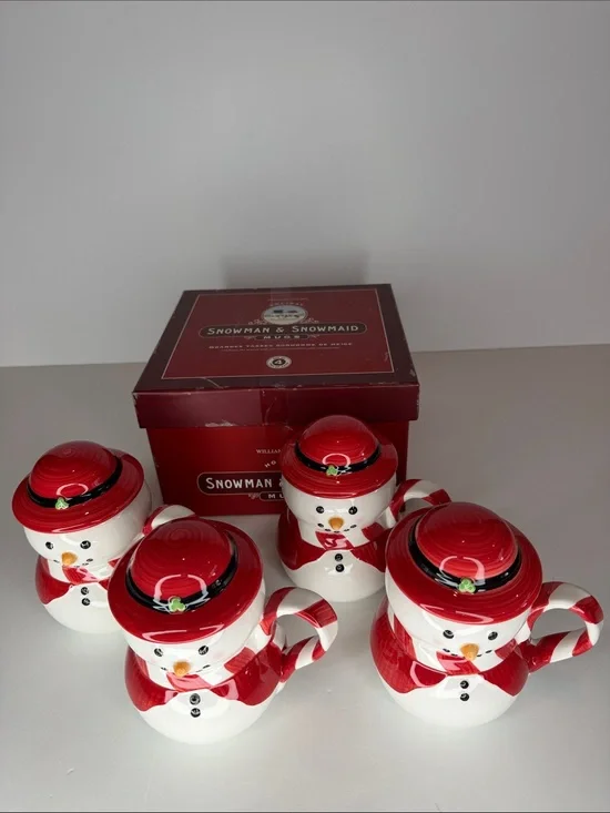 William Sonoma Snowmaid mugs