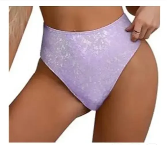 Glitter Rave Outfits Metallic Purple Large