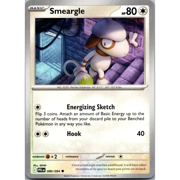 Smeargle Common ME02: Phantasmal Flames 080/094‎ LP tcga+