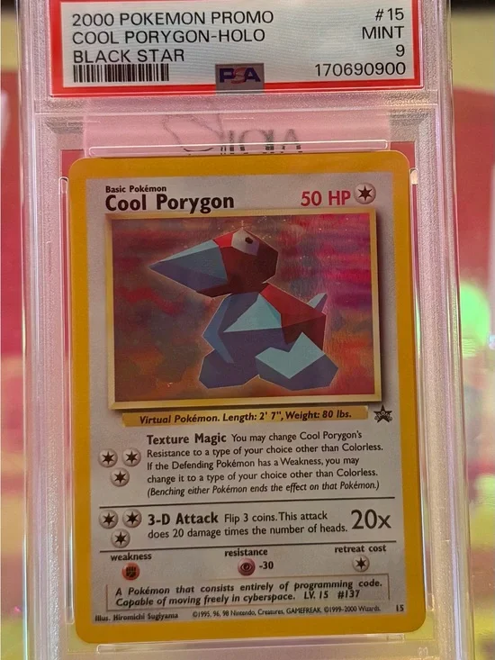 Cool Porygon Promo Card - Yellow Border (Holo)