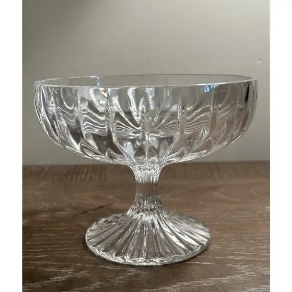 Mikasa PARK LANE Crystal Compote & Pedestal Dish Clear Candy Bowl Sherbert Decor