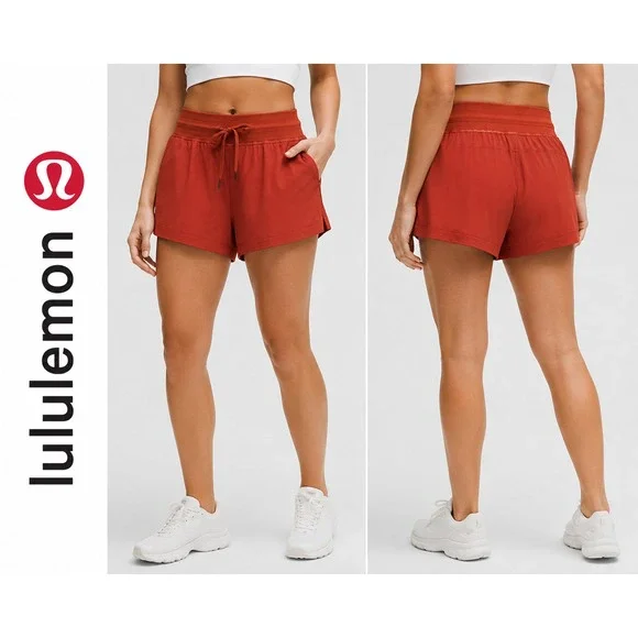 Lululemon Dance Studio‎ High Rise Short 3.5 Autumn Red Size 0 NWT LW7CCGS