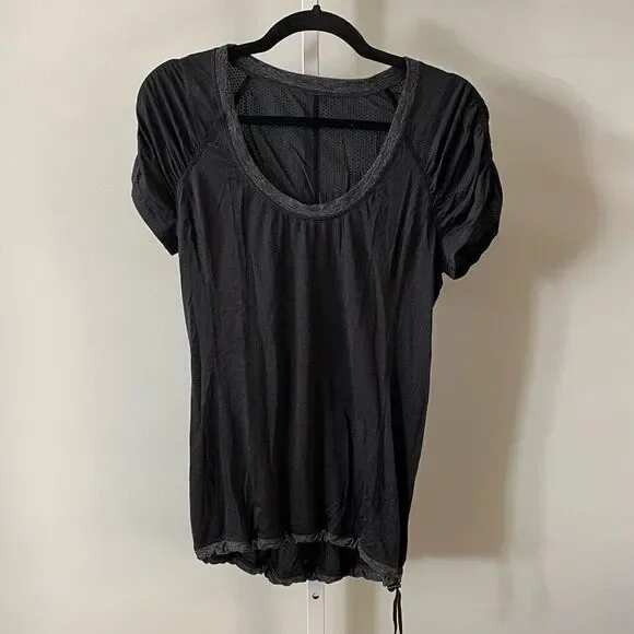 Lululemon Swiftly Short Sleeve Black and Gray