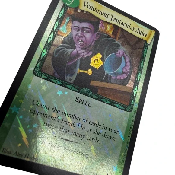 Harry Potter TCG Venomous Tentacular Juice 52/140 Holo Rare Foil Card 2002 EX