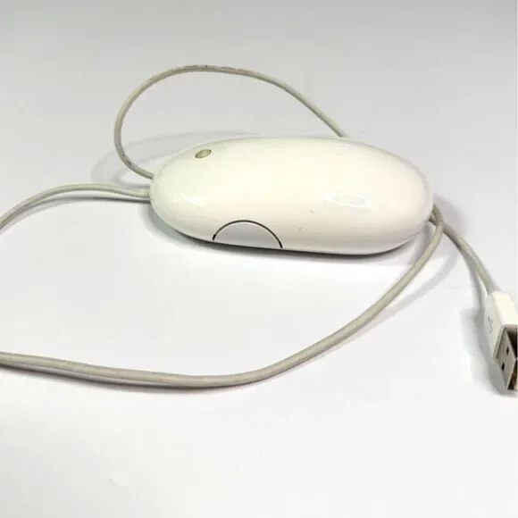 vintage Apple Mighty Mouse A1152 EMC 2058 Wired USB Tested Working!