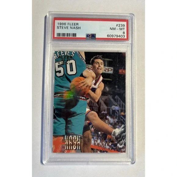 1996-97 Fleer - #239 Steve Nash PSA 8 NM-MT (RC) (X8)