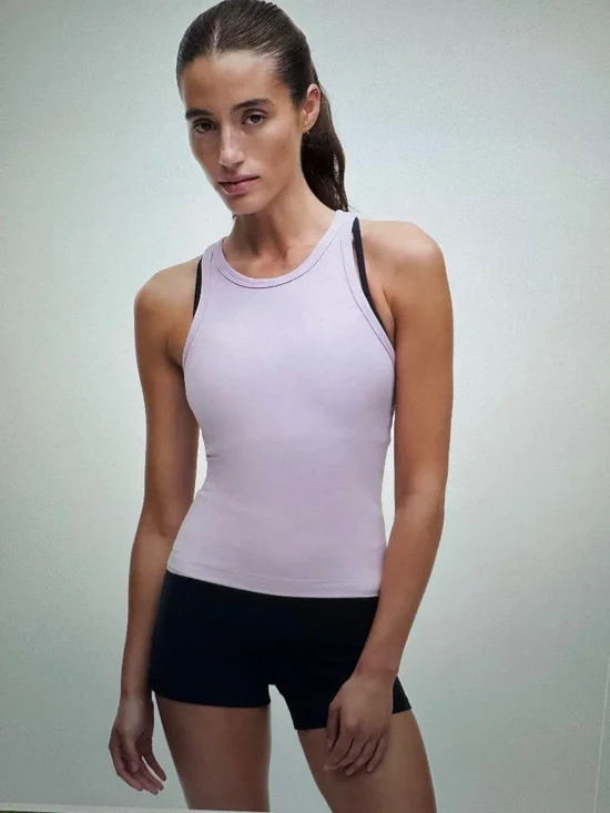 Lululemon Align Waist-Length Racerback Tank Top Lilac Play size 10-NEW WITH TAGS