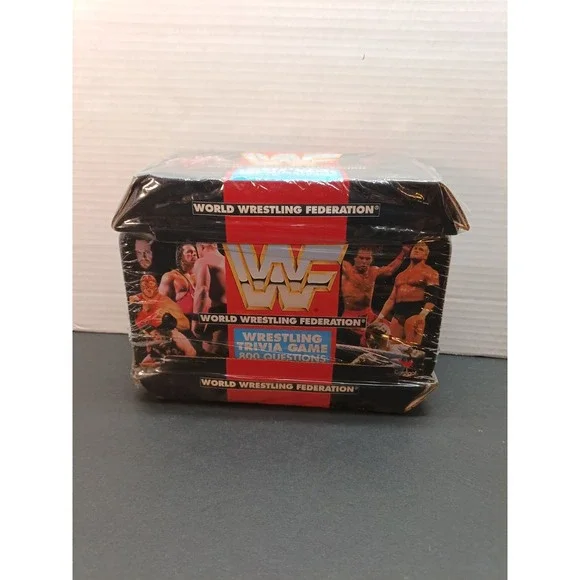 WWF Wrestling Trivia Game Tin SEALED NEW WWE ROCKY MAIVIA Rookie ROCK AUSTIN RC