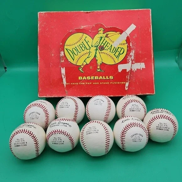 Vintage DeBeer Baseball Lot Of 9 No. 91C Little League With Original‎ Box