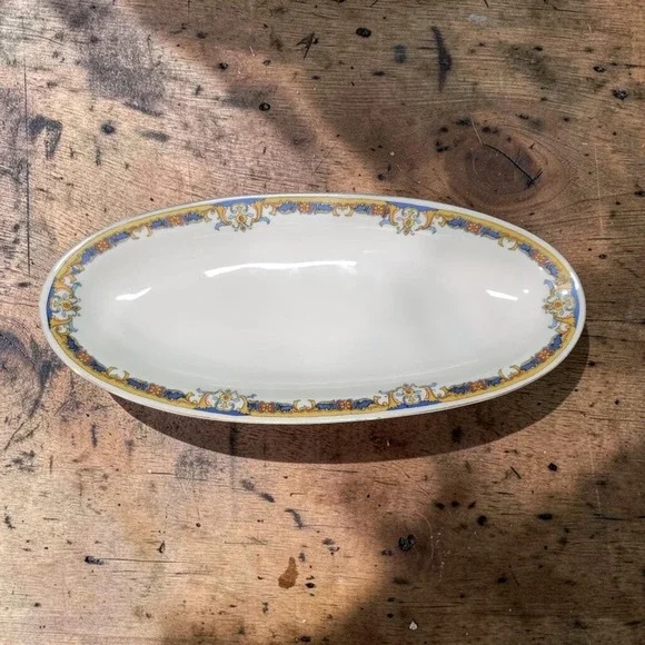 Epiag Elyrian Oval Celery Dish, Czechoslovakian Serving Platter, Vintage Plate‎