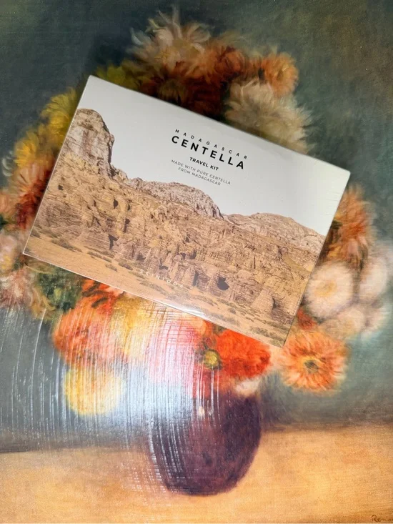 Centella Travel Kit Wall Art Print in Brown and Cream by Mini