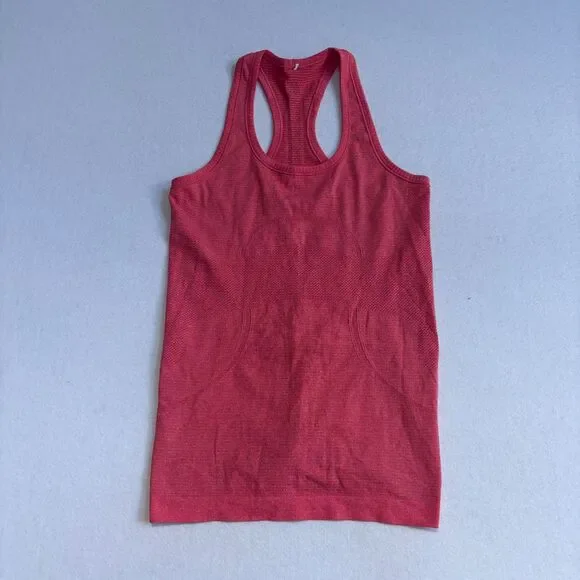 Lululemon Swiftly Racerback Tank Top Women's 4 Peachy Pink Melon Run Gym Train