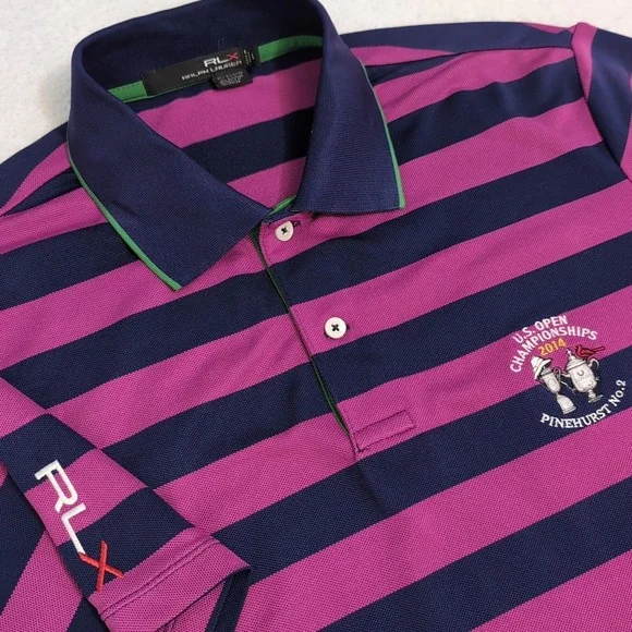 RLX Ralph Lauren Polo Shirt Men L S/S Golf US Open Championships Pinehurst No. 2