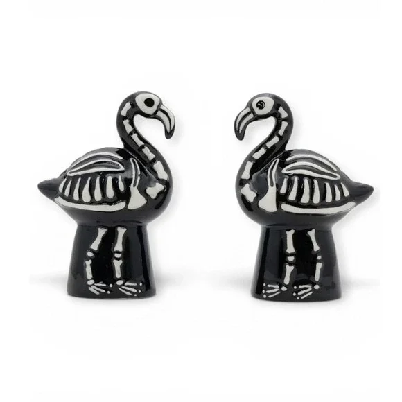 Celebrate Together Halloween Flamingo Skeleton Salt & Pepper Shaker Set
