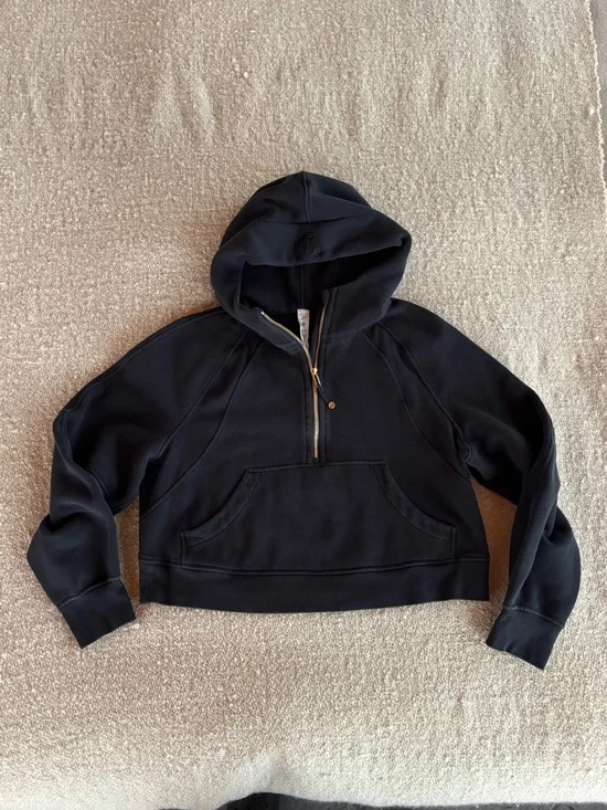 Lululemon Scuba Oversized Half-Zip Hoodie with Gold Zipper