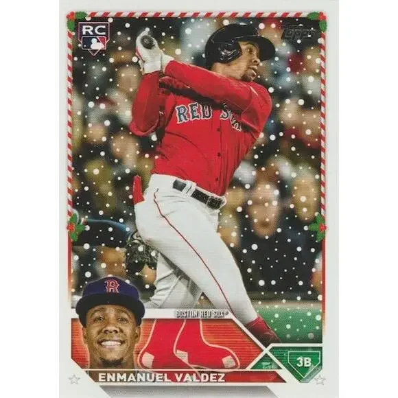 2023 Topps Holiday Enmanuel Valdez RC H171 Boston Red Sox