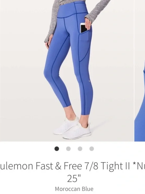 Lululemon Fast And Free 7/8 Tights II * Nulux 25