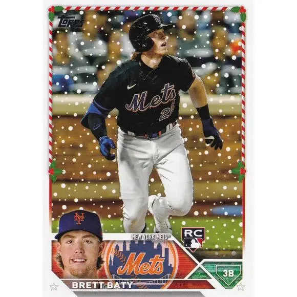 2023 Topps Holiday Brett Baty RC H151 New York Mets