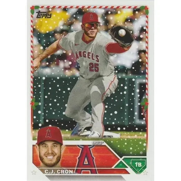 2023 Topps Holiday C.J. Cron H139 Los Angeles Angels