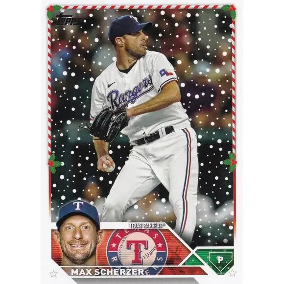 2023 Topps Holiday Max Scherzer H128 Texas Rangers