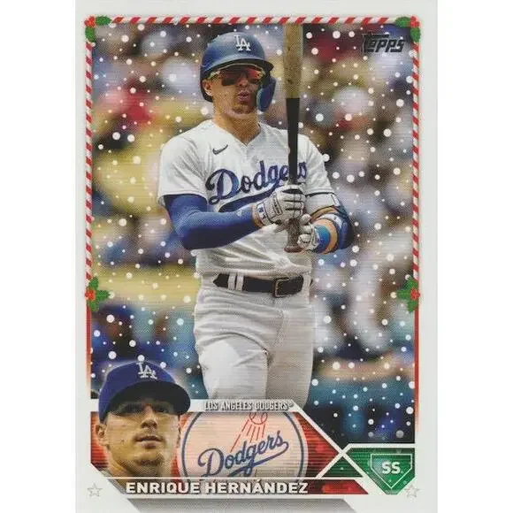 2023 Topps Holiday Enrique HernÃ¡ndez H124 Los Angeles Dodgers