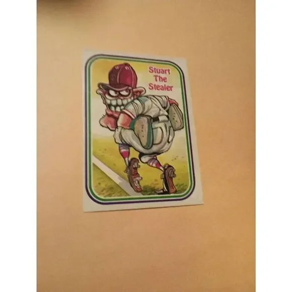 1988 Leaf Awesome All Stars Trading Card 58 Stuart the Stealer Baseball Parody