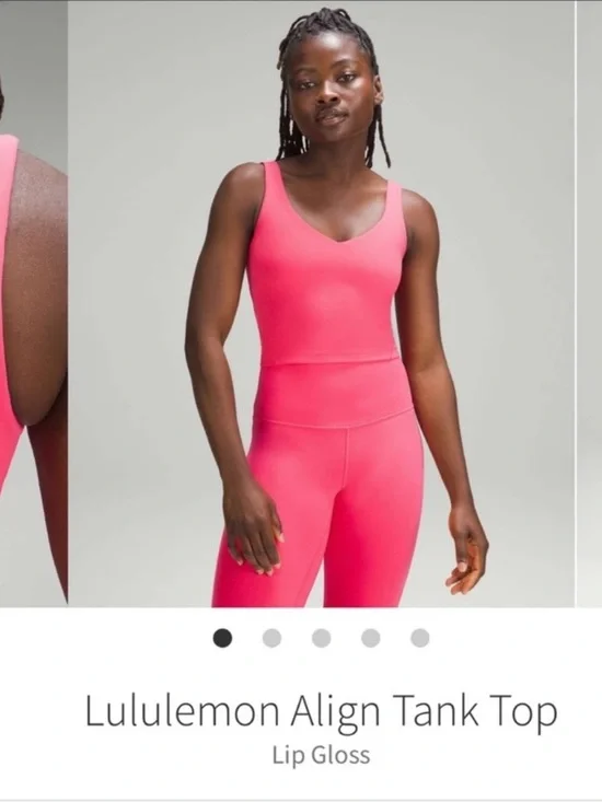 Lululemon Align Tank Top Lip Gloss Pink Sz 6