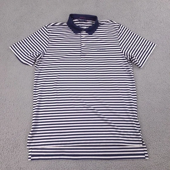 Polo Golf Ralph Lauren Polo Shirt Mens Large‎ Performance Blue White Striped