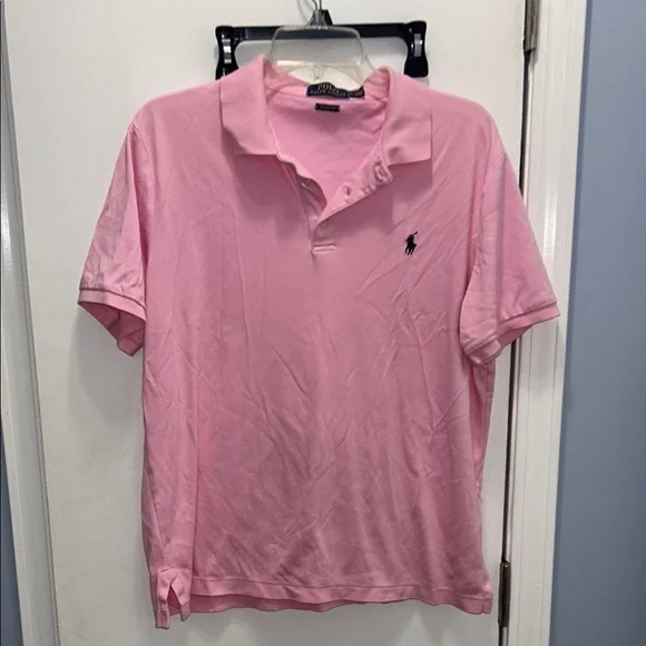 Ralph Lauren Pink Polo Shirt Classic Piqué Design size medium