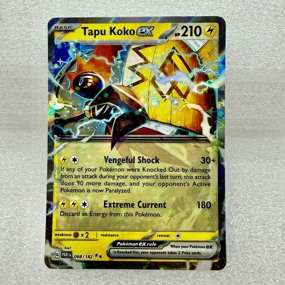 Tapu Koko ex 068/182 SV04: Paradox Rift Holo Pokémon TCG Mint Unplayed