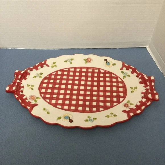HTF Temp-tations by Tara Gingham Garden Red 16